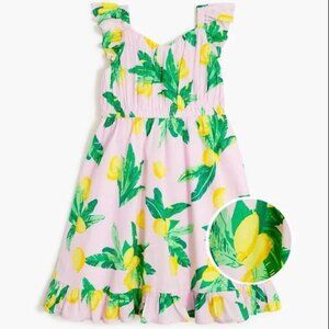 Crewcuts by J. Crew Girls Pink Lemon Print Dress Size 12